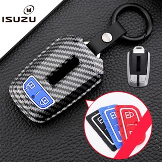  Isuzu เคสกุญแจรีโมตรถยนต์ คาร์บอนไฟเบอร์ ABS สําหรับ ISUZU D-max Mux 1.9 3.0 2012-2018 Mu-X X-Series