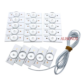 ALISONDZ Smd แถบไฟ Led 20 ดวง 2 เมตร พร้อมเลนส์ออปติคอล อุปกรณ์เสริม 50 ชิ้น