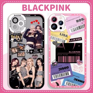 เคสโทรศัพท์มือถือ ซิลิกาเจล TPU ใส กันกระแทก ลาย B-Blackpinks หรูหรา แฟชั่นเกาหลี สําหรับ OPPO A54 A55 A5S A12 A74 A95 A93 A74 Reno 6 Lite