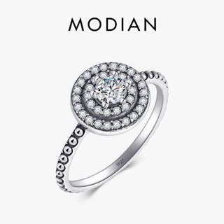 Modian ใหม่ แหวนเงินแท้ 925 ประดับเพทาย รูปดาวห้าแฉก สไตล์วินเทจ สําหรับผู้หญิง 2022