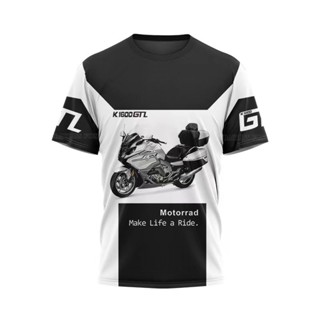 เสื้อยืด ระบายอากาศ แบบแห้งเร็ว พิมพ์ลายรถจักรยานยนต์ BMW K1600 GTL สําหรับผู้ชาย