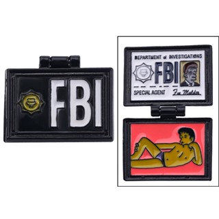 Secondly-fbi เข็มกลัด ID Card แบบพับได้ ของขวัญ สําหรับเสื้อเชิ้ต คอปกเสื้อเชิ้ต เครื่องแต่งกาย