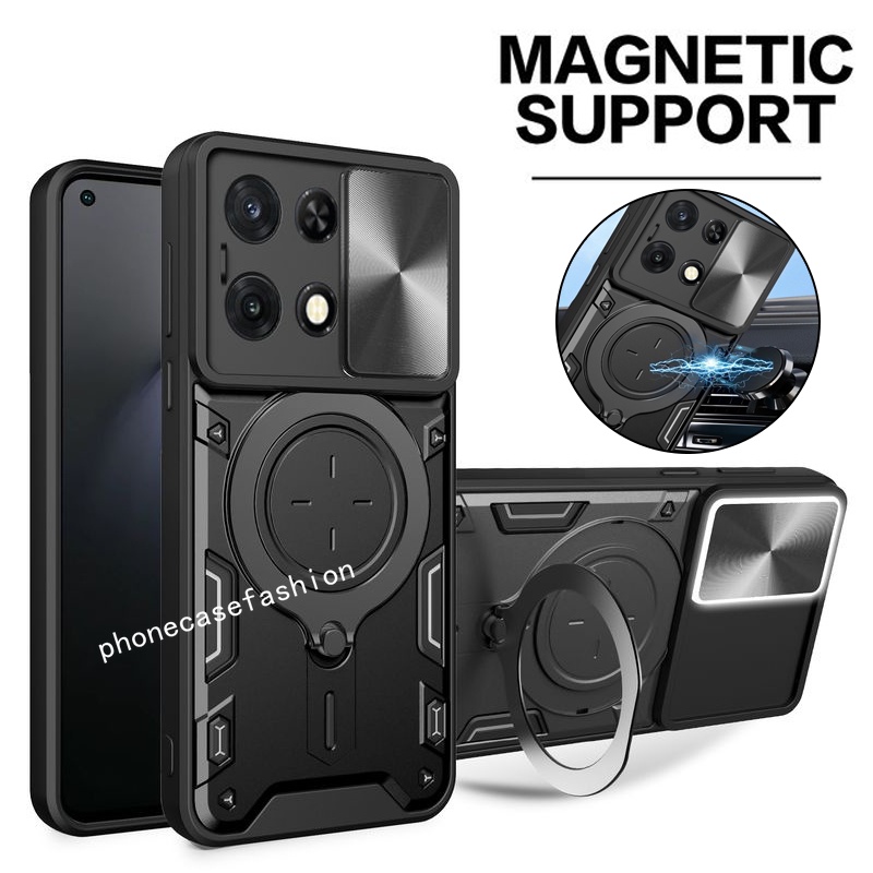 เคสโทรศัพท์สําหรับInfinix Note 40 30 pro vip 40X 40S 4G 5G Note30 2023 กล้องเกราะป้องกันปลอกกันกระแทกที่วางแม่เหล็กแหวนผู้ถือปกหลัง