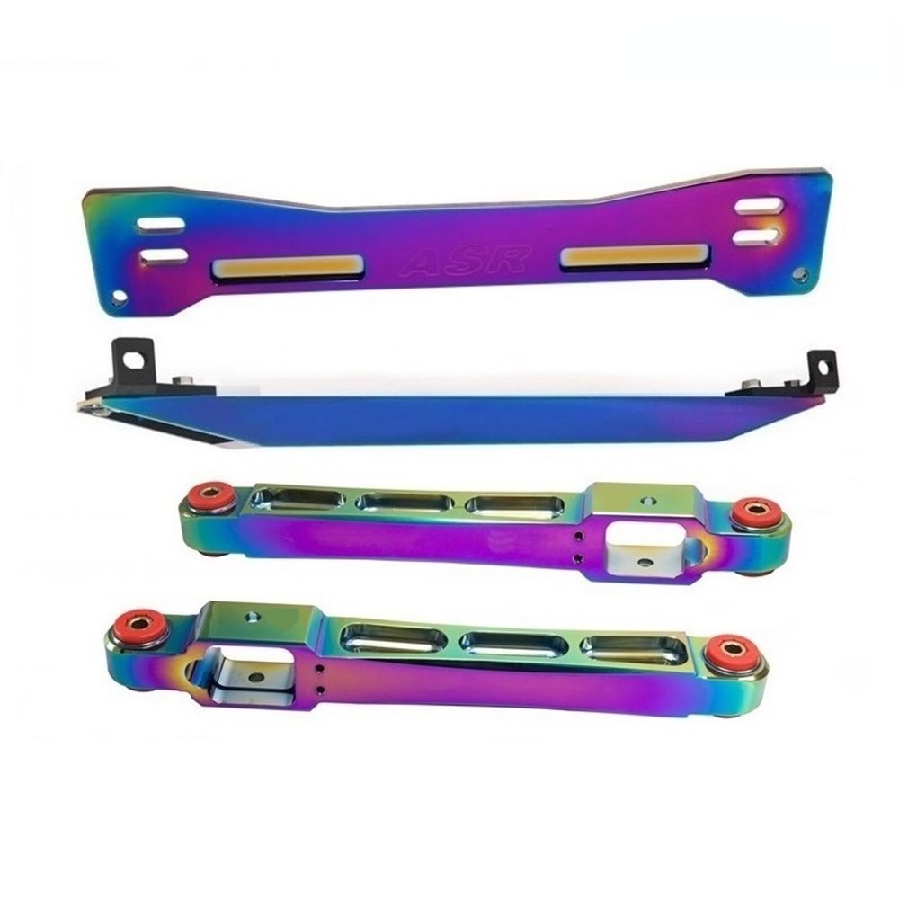 Neo Chrome Subframe Bar + Tie Bar + แขนควบคุมส่วนล่างด้านหลังสําหรับ Mitsubishi Proton