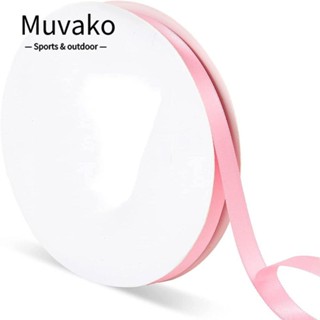 Muvako ริบบิ้นผ้าซาติน สีชมพู 3/8 นิ้ว 100 หลา สําหรับตกแต่งห่อของขวัญ