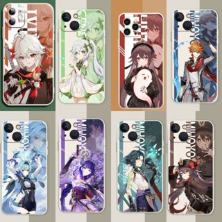 เคสซิลิโคนนิ่ม ทรงสี่เหลี่ยม ลายการ์ตูนเกม Genshin Impact Hu Tao Kaedehara Kazuha Xiao Raiden Shogun Nahida สําหรับ Xiaomi 11 Lite 5G NE 11T Pro 10T 12T 10 12 Lite