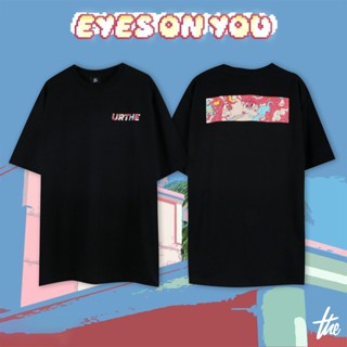  พิมพ์ลาย  เสื้อยืด รุ่น URTHE EYES ON YOU งานสกรีนการ์ตูน คอตตอนแท้ ไม่ย้วย ไม่ต้องรีด