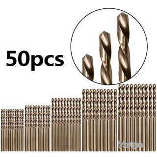 I4otpc ดอกสว่านเกลียวโคบอลต์ M35 1.0-3.0 มม. สําหรับไม้ โลหะ เหล็ก พลาสติก อลูมิเนียม 50 ชิ้น