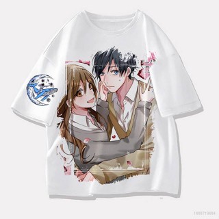 Ellen Horimiya: เสื้อยืดแขนสั้นลําลอง พิมพ์ลายอนิเมะ The Missing Pieces Hori Kyouko Izumi สําหรับผู้ชาย และผู้หญิง