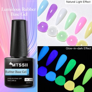 MTSSII ยาทาเล็บเจล UV LED กึ่งถาวร 7ml สีชมพู สีเขียว สําหรับตกแต่งเล็บ