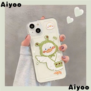 เคสโทรศัพท์มือถือ แบบนิ่ม สําหรับ XR Max Xs12✅เคสโทรศัพท์มือถือนิ่ม ลายการ์ตูนเป็ดน่ารัก สําหรับ Apple iPhone 14pro 13 RRGN