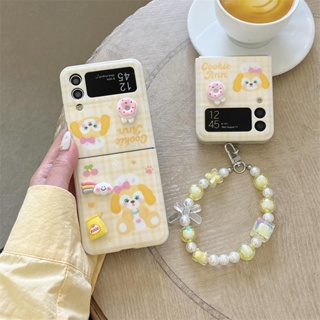 ใหม่ เคสโทรศัพท์มือถือแบบนิ่ม กันกระแทก ลายโดนัท หมีดัฟฟี่น่ารัก สําหรับ Samsung Galaxy Z Flip 3 Z Flip 5G Z Plip 3 Z Flip 4 Flip 5