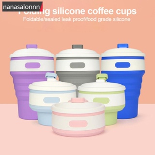 Nanasn| แก้วกาแฟซิลิโคน พับได้ อเนกประสงค์ แบบพกพา O8P3