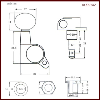 [Blesiya2] อะไหล่ลูกบิดจูนเนอร์ปรับแต่ง ทนทาน สําหรับกีตาร์อะคูสติก