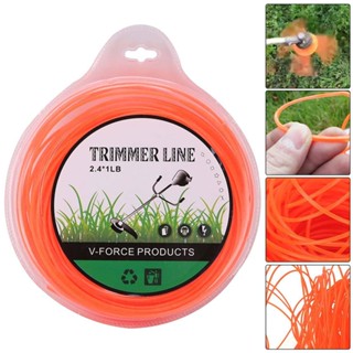 อะไหล่สายเครื่องตัดหญ้าไนล่อน ทรงกลม สีส้ม ขนาด 90 ม. x 2.4 มม.