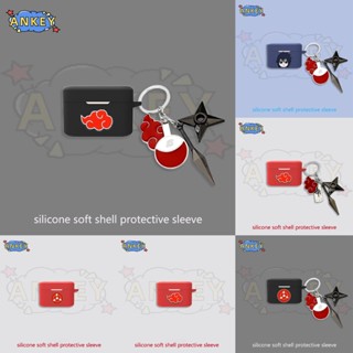 For 1more PistonBuds Pro / ComfoBuds Mini / Neo Earphone Silicone Case Red Cool Earbuds Protective Headphone Cover Headset Skin With Pendant