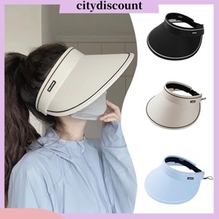 &lt;citydiscount&gt; หมวกเทนนิส ป้องกันรังสียูวี ขนาดใหญ่ สามารถปรับได้ แฟชั่นฤดูร้อน สําหรับผู้หญิง