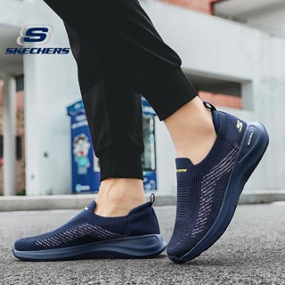 Skechers_ รองเท้ากีฬา รองเท้าวิ่งลําลอง ผ้าตาข่าย ระบายอากาศ ความยืดหยุ่นสูง สําหรับผู้ชาย