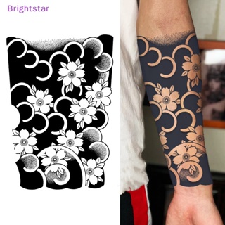 Brightstar สติกเกอร์รอยสักชั่วคราว กันน้ํา ขนาดใหญ่ สําหรับติดแขน ร่างกาย