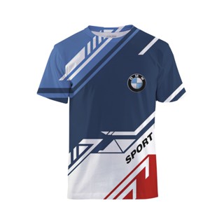 เสื้อยืดแขนสั้น พิมพ์ลายกราฟฟิคโลโก้ BMW สําหรับผู้ชาย