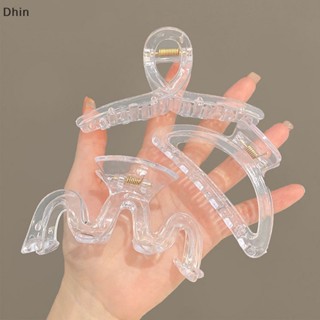 [Dhin] Women Hair Claw Korean Style Transparent Plastic Headband Hairpins Ponytail Claw Clip Crab Hair Accessories Headwear COD