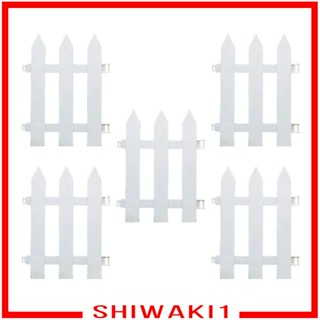 [Shiwaki1] 5x Garden Picket Fence Fence Liner White Sturdy Decoration Fencing Border Garden Edging Border for Landscaping Lawn Patio Walkway Garden