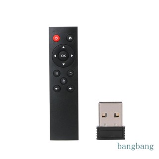 Bang 2 4G แอร์เมาส์ คีย์บอร์ด รีโมทคอนโทรล ไร้สาย + ตัวรับสัญญาณ USB สําหรับกล่องทีวี Android