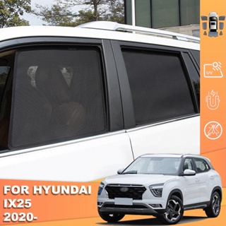 ม่านบังแดดแม่เหล็ก ติดกระจกหน้า และหลังรถยนต์ สําหรับ Hyundai Creta SU2 2020 2021 2022 Ix25