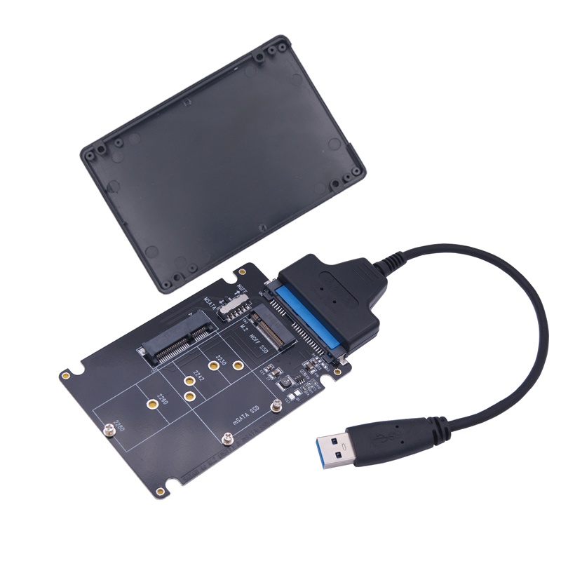 MSATA M2 อะแดปเตอร์ USB เคส SSD Externo USB 3.0 M.2 ถึง USB mSATA SSD M2 SSD เป็น USB3.0 Converter R