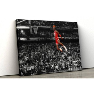 โปสเตอร์ผ้าใบ พิมพ์ลาย Michael Jordan สําหรับตกแต่งผนังห้องนอนเด็ก