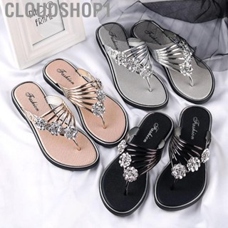 Cloudshop1 1 Pair Women Flat Sandals Summer Casual Slip On Flip Flops Lightweight for Walking