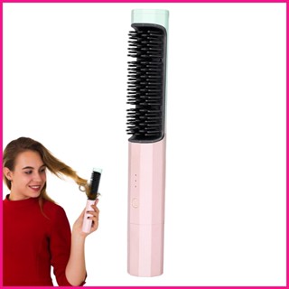 Frizz Wand 2 In 1 แปรงหวีผมตรงไฟฟ้า ไร้สาย ปรับได้ สําหรับผมธรรมชาติ