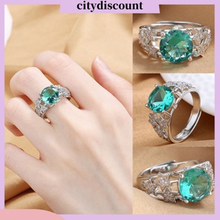 &lt;citydiscount&gt; แหวนสวมนิ้ว ประดับพลอยเทียม รูปดาวห้าแฉก ปรับได้ เครื่องประดับแฟชั่น สําหรับผู้หญิง