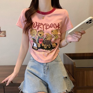 Alice  เสื้อยืดผู้หญิง สะดวกสบาย และทันสมัย  Comfortable High quality Trendy Korean Style A29J22J 36Z230909