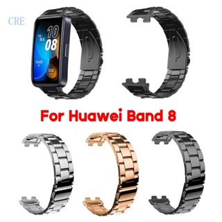 Cre สายนาฬิกาข้อมือสเตนเลส ระบายอากาศ สําหรับ Band 8