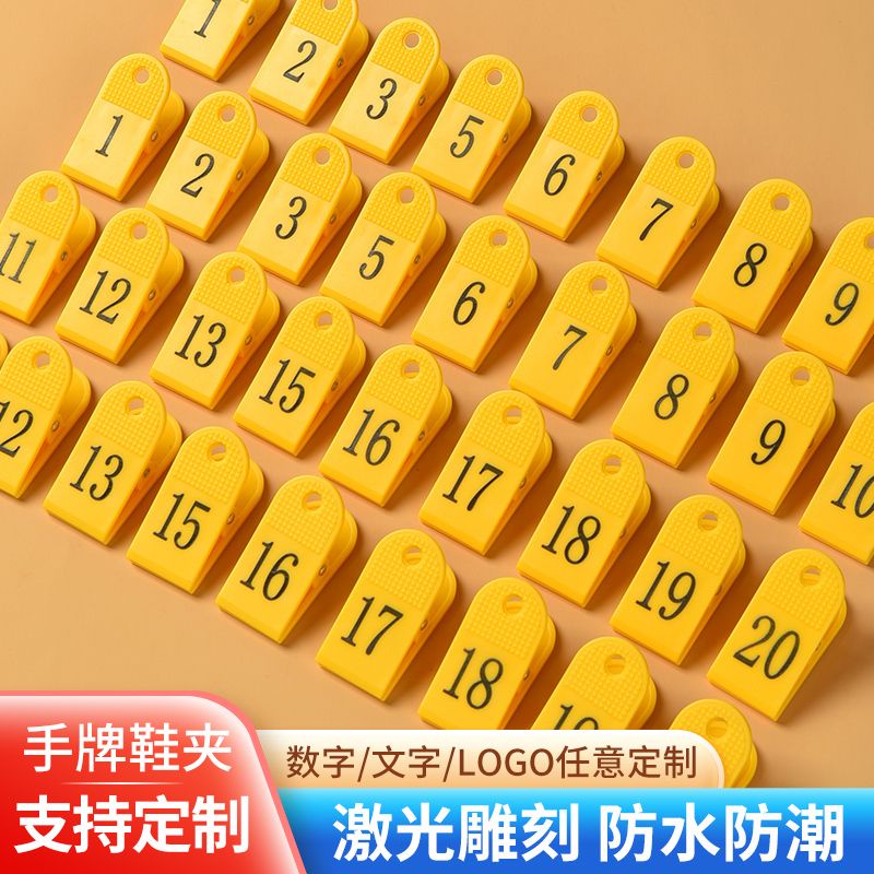 คลิปตัวเลข 10 ตัว สําหรับหนีบจานเสิร์ฟโรงแรม