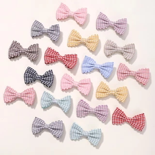 2 ชิ้น / เซต น่ารัก หวาน แฮนด์เมด โบ กิ๊บ ความปลอดภัย BB คลิป สีพื้น เครื่องประดับผม ขายส่ง