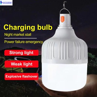 หลอดไฟ LED แบบชาร์จไฟได้ Night Market Stall Outdoor Camping Artifact ไฟดับในครัวเรือน Super Bright Rain Proof ไฟฉุกเฉินแบบชาร์จไฟได้ KDURANT