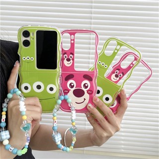 เคสโทรศัพท์มือถือแบบนิ่ม tpu กันกระแทก ลายการ์ตูนอนิเมะน่ารัก พร้อมสายโซ่คล้อง สําหรับ OPPO Find N2 Flip Find N2