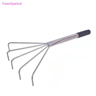 Familywind&gt; คราด คราด ดอกไม้ ขนาดเล็ก มือคลายดิน สเตนเลส เครื่องมือกรงเล็บ แบบพกพา ใบไม้ญี่ปุ่น เครื่องมืออย่างดี