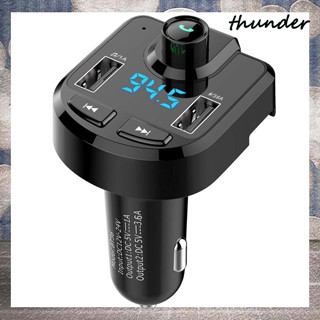 Thunder เครื่องเล่น Mp3 บลูทูธ แฮนด์ฟรี ชาร์จเร็ว ส่งสัญญาณ Fm Usb คู่ สําหรับรถยนต์
