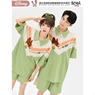 ชุดเซ็ท เสื้อโปโลนิคจูดี้ ลิขสิทธิ์แท้ Judy Nick Sports Set Two-Piece Set Gender-Free Couples T-shirt Shorts