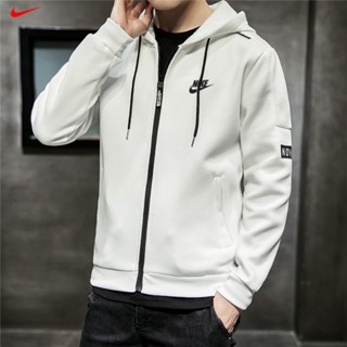 Nike ของแท้ 100% เสื้อแจ็กเก็ต เสื้อคาร์ดิแกน มีฮู้ด สไตล์วินเทจ เหมาะกับหน้าหนาว ฤดูใบไม้ร่วง สําหรับผู้ชาย