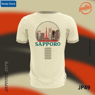 【พร้อมส่ง】LOKALTEEZ Jp49 เสื้อยืดคอกลม ลาย SAPPORO 180GSM สไตล์ญี่ปุ่น