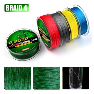 Luc สายเอ็นตกปลา แบบถัก 4 เส้น 100 เมตร 4 เส้น สีเขียว สีเทา