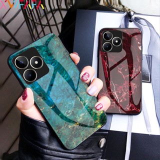 เคสโทรศัพท์มือถือแบบแก้ว ลายหินอ่อน แฟชั่น สําหรับ Realme C51 NFC C53 C55 C35 C33 C30 C30S GT Neo 5 SE