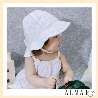 ALMA หมวกบักเก็ต ประดับโบว์ แต่งลูกไม้น่ารัก แฟชั่นฤดูใบไม้ผลิ และฤดูร้อน