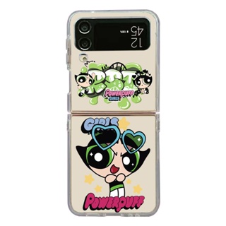 เคสโทรศัพท์มือถือแบบแข็ง พับได้ กันกระแทก ลาย Powerpuff Girls น่ารัก สําหรับ Samsung ZFlip4 Z3 Generation