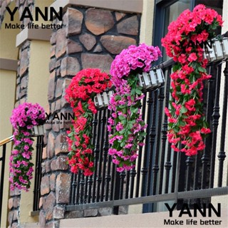 YANN1 ดอกไม้ประดิษฐ์ ผ้าไหม สีม่วง สําหรับตกแต่งบ้าน