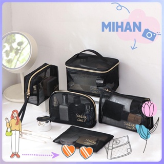 ☼Mihan☼ กระเป๋าเครื่องสําอาง กระเป๋าดินสอ มีซิป ลายการ์ตูน สีโปร่งใส สําหรับใส่เครื่องเขียน